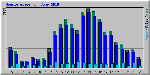 Hourly usage for June 2018