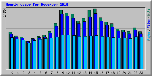 Hourly usage for November 2018