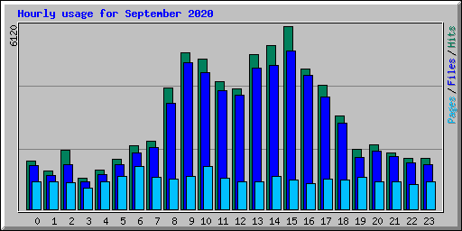 Hourly usage for September 2020