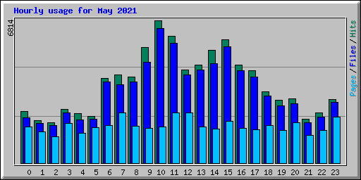 Hourly usage for May 2021