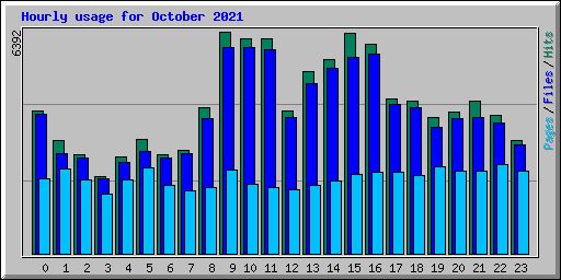 Hourly usage for October 2021