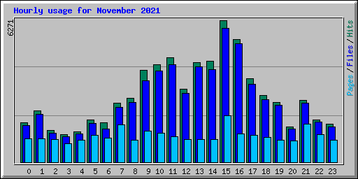 Hourly usage for November 2021