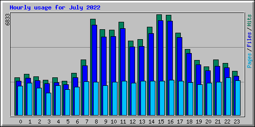 Hourly usage for July 2022